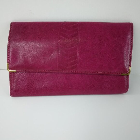 Vintage Princess Gardner Lambskin Leather Burgundy Wallet Kiss Lock Coin Purse - Picture 1 of 14